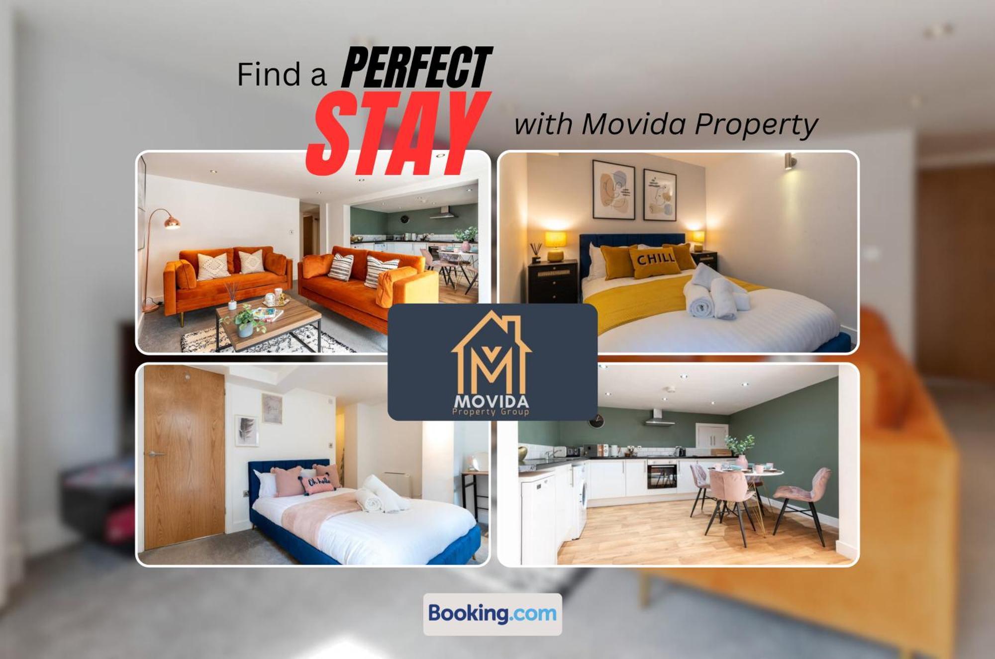 Stylish Two Bed Town Centre Apartment By Movida Property Group Short Lets & Serviced Accommodation With Parking Harrogate Dış mekan fotoğraf