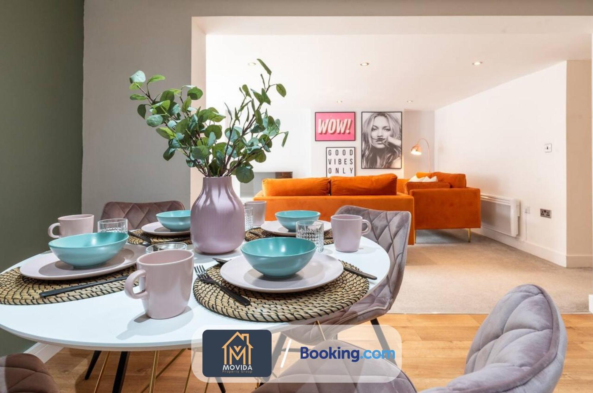 Stylish Two Bed Town Centre Apartment By Movida Property Group Short Lets & Serviced Accommodation With Parking Harrogate Dış mekan fotoğraf